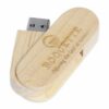 Rounded Wood USB Thumb Drive - Image 2