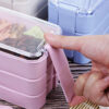 3 Layer Wheat Lunch Box with Cutlery - Image 3